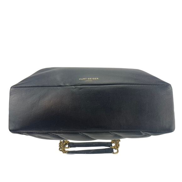 KURT GEIGER Kensington Quilted Leather Shoulder‎ Handbag Goth Punk Eagle ($275) - Picture 8 of 12
